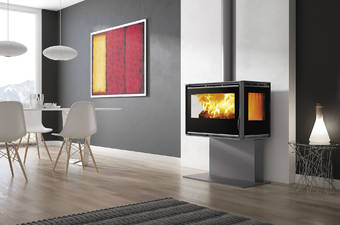 Carbel RA-85 Plus 3 sided stove