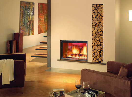 Stella 3 double sided inset stove
