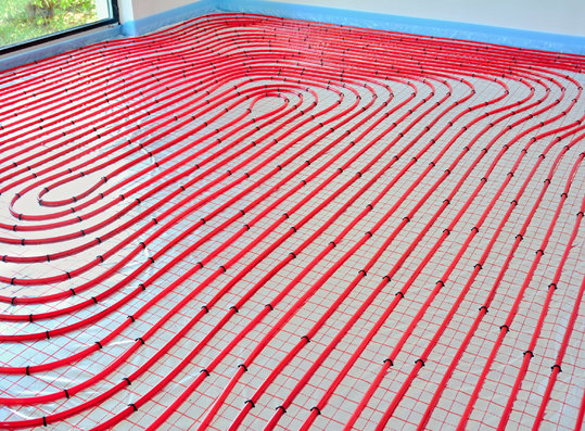 underfloor heating pipes