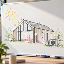 Low-Temperature Heating Design for Two Barn Conversions