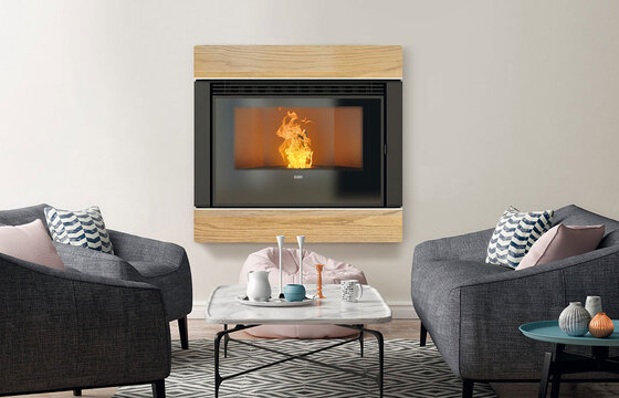Wave wood pellet inset stove