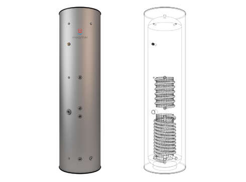 Energystore HP+ heat pump cylinders with extra coil