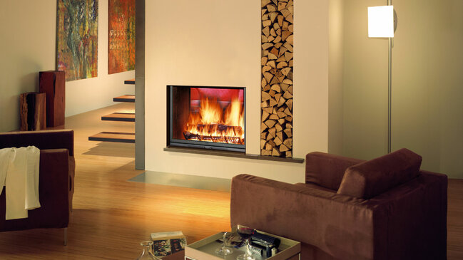Fondis luxurious inset stoves can be used with the door up like an open fire, or closed for a super-efficient burn